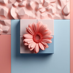 square background flower decoration inspiration colorful. generative ai
