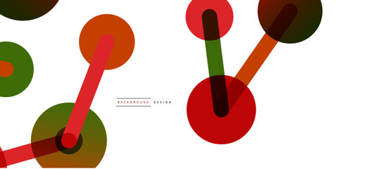 Abstract background. Round dots connected by lines. Trendy techno business template for wallpaper, banner, background or landing