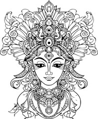Hindu lord krishna black and white images