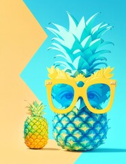 pineapple with a cocktail