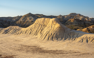 Strongly eroded badlands in the UNESCO World Heritage Site of Dinosaur Provincial Park, Alberta Canada
