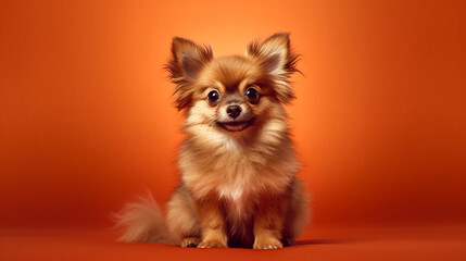 Adorable pet in a simple setting . Generative IA