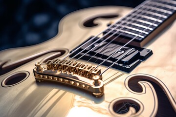 Closeup guitar. Generate Ai - obrazy, fototapety, plakaty