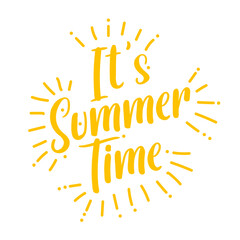 It's Summer Time Design Element for Greeting Cards and Labels, Template. stock illustration