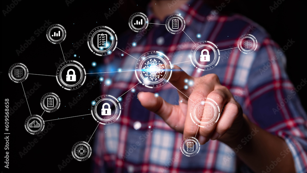 Poster digital transformation change management, internet of things (iot), new technology bigdata and busin