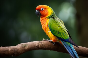 Colorful parrot bird. Generate Ai