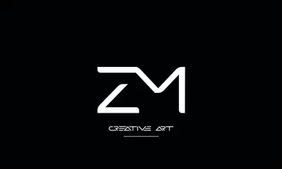 Foto op Aluminium ZM, MZ, Z, M abstract letters logo monogram © Nadia