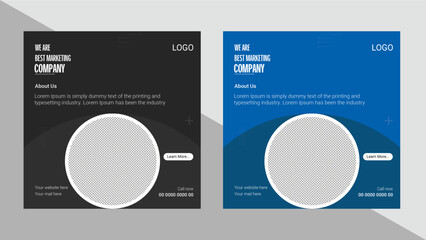 Business social media post template 