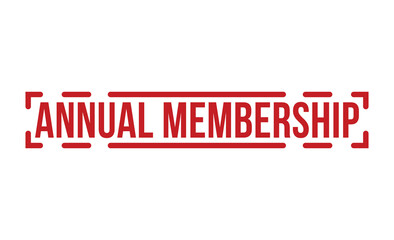 Annual Membership stamp red rubber stamp on white background. Annual Membership stamp sign. Annual Membership stamp.