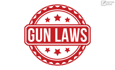Gun laws rubber stamp vector illustration on white background. Gun laws rubber stamp.