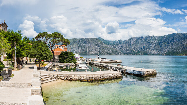 Prcanj waterfront panorama