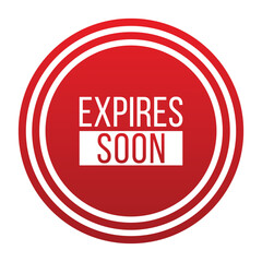 Expires soon banner design. Expires soon icon. Flat style vector illustration.