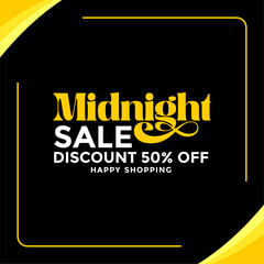 Shopping day midnight sale Holiday concept. Template for background, banner, card, poster digital 3D