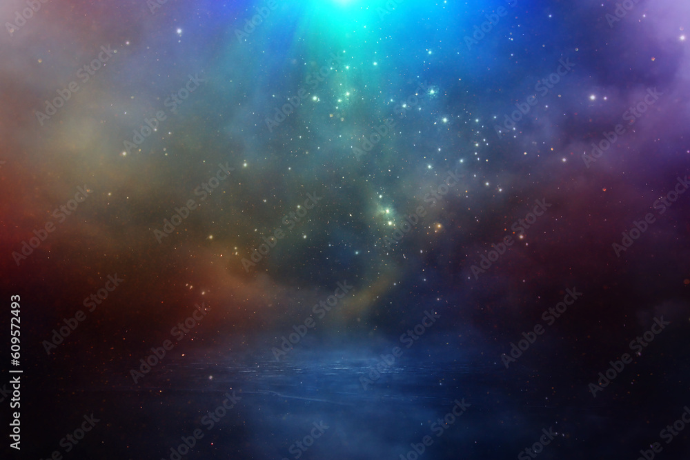 Wall mural abstract background of soft focus bokeh lights
