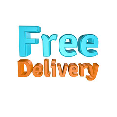 Free Delivery 3d rendering png for advertising