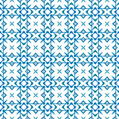 Ikat repeating swimwear design. Blue
