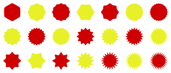 ジグザグ･ギザギザセット 　赤,黄色