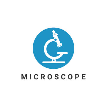 Microscope Laboratory Logo Template Design. Letter G Shape Microscope
