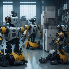 Obraz premium Robotics Generated Ai 