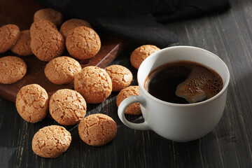 Coffee and italian apricot cookies
