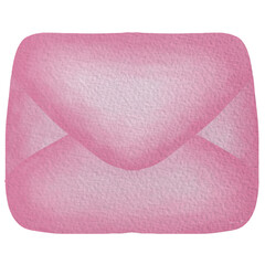 watercolor pink envelope