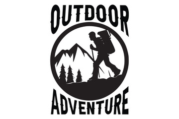 Hiking t-shirt design, Outdoor adventure t-shirt design, Mountain hiking t-shirt design, Adventure-themed t-shirt design,