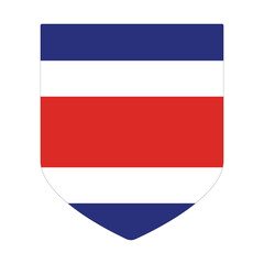 Costa Rica flag. Flag of Costa Rica in design shape 