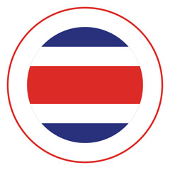 Obraz premium Costa Rica flag. Flag of Costa Rica in design shape 