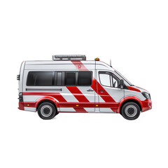 Ambulance car isolated on white created with Generative AI