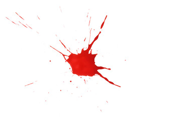 Blood splatters. Red blots of watercolor Realistic bloody splatters for Halloween Drop of blood concept.