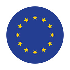Flag of Europe. European Union. EU flag in design shape 