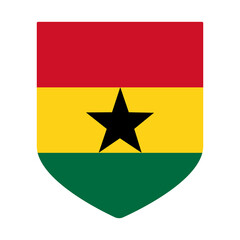Ghana flag. Flag of Ghana in design shape 