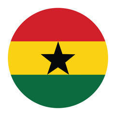 Ghana flag. Flag of Ghana in design shape