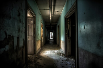 Abandoned House Corridor - Haunting Remnants