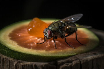 a fly on the food