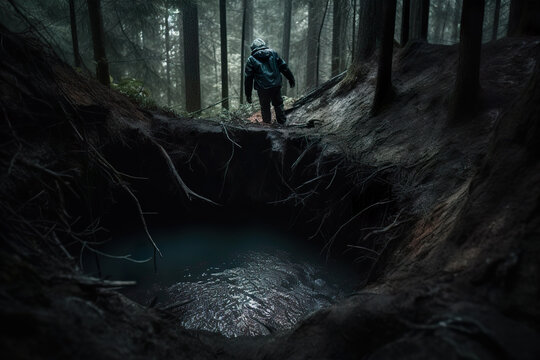 Journeying through the Forest to Uncover a Deep Sinkhole with Water