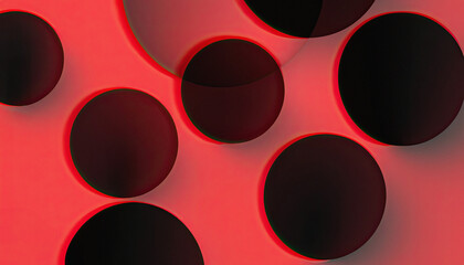 Abstract Red and black gradient geometric circle background with halftone decoration background for Shape Tech Design, business, Advertising, Branding design, elements, graphic design, web design