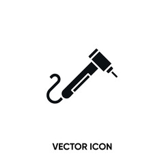 Dental drill vector icon . Modern, simple flat vector illustration for website or mobile app. Tooth drill symbol, logo illustration. Pixel perfect vector graphics	