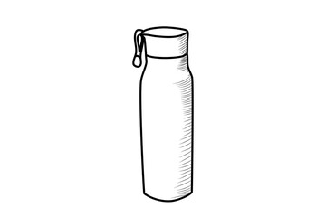 tumbler water bottle line art illustration