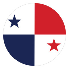 Panamanian flag. Flag of Panama in design shape