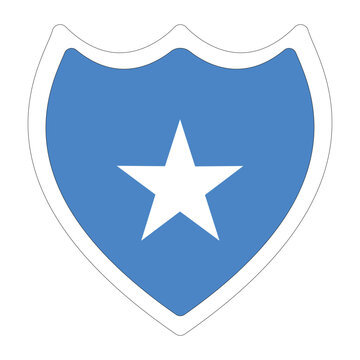 recommend clip art: Flag of Somalia. Somalian flag in design shape