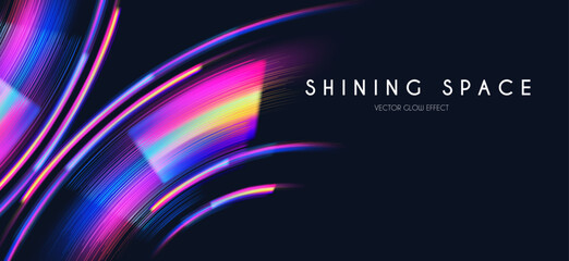 Motion light effect. Shining magic background and liquid speed light © feaspb