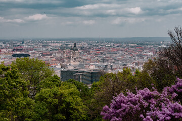Spring panoramic view of Budapest, Hungary
