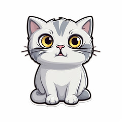 Fototapeta na wymiar sticker imagecat,logo cat,cute cat cartoon.