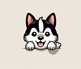 vector illustration of a cute puppy © Dmitriy