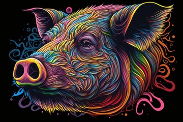 psychedelic pig  headc oncept of vegan food vegan food 