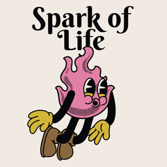 Spark of Life With Fire Groovy Character