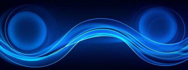 Futuristic Wallpaper with Blue Abstract Lights,Fractals, and Circles.