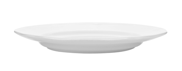 collection of white plate on transparent png