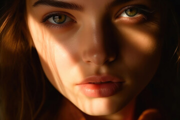 The Allure of Close-ups: Mesmerizing Eyes, Tempting Lips. Generative AI